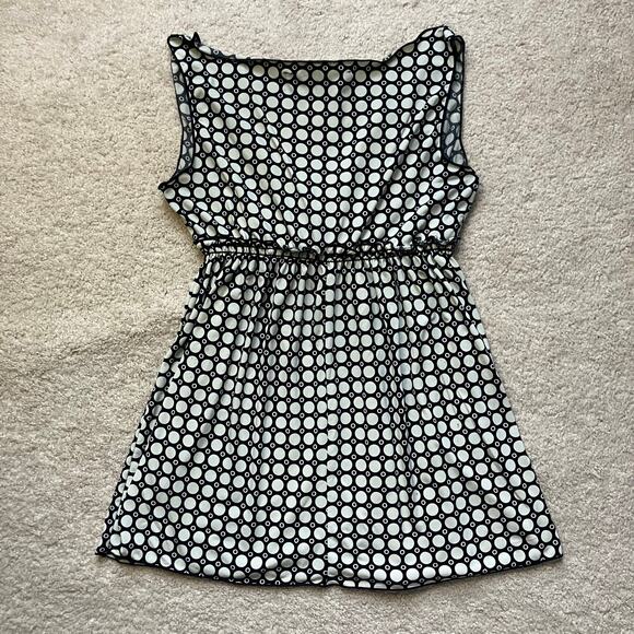 Retro Y2K dot print gathered babydoll tank top boho chic cottage coquette - Picture 4 of 9